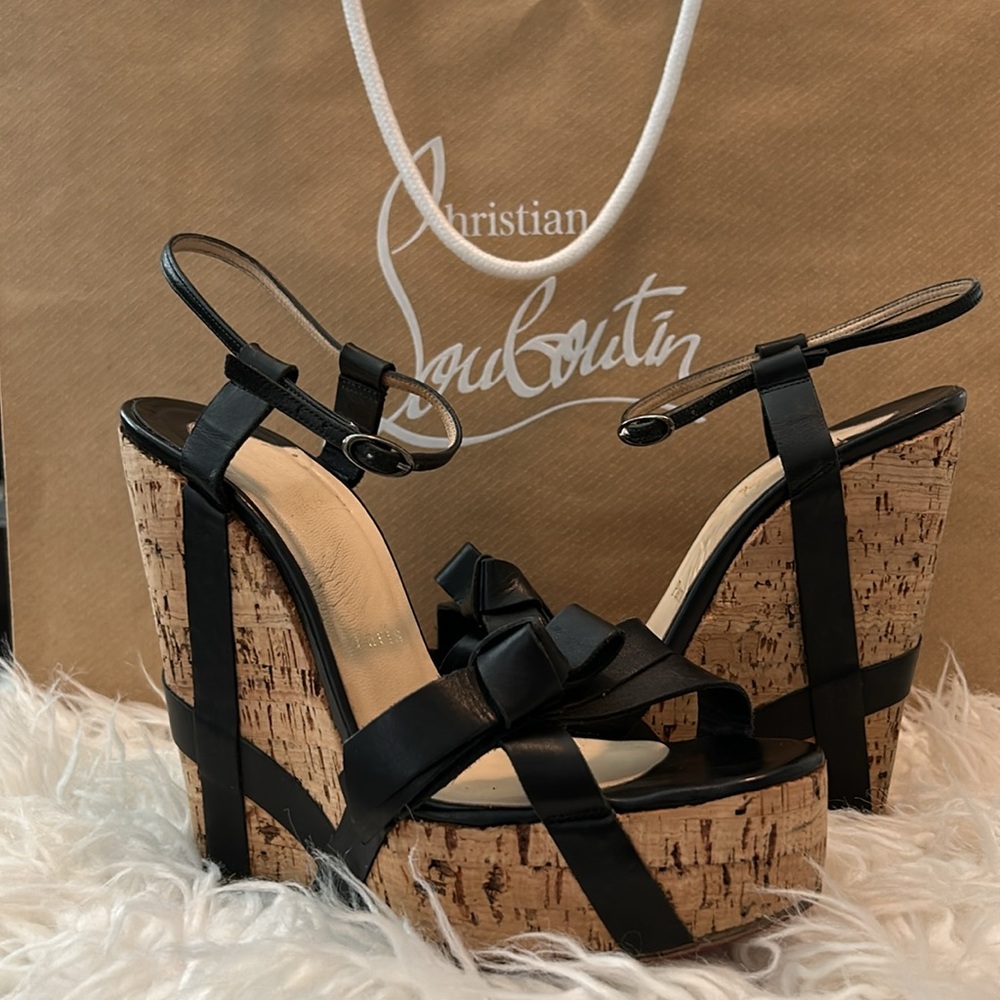 🌹Christian Louboutin Miss Cristo 140      Wedge Heel 🌹 - Picture 6 of 13